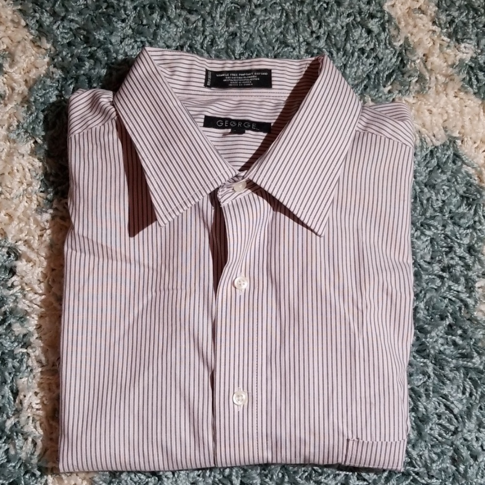 🌻🌻George Men's Dress‎ Shirt 17.5 - 36/37🌻🌻